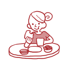 主食にはご飯、パン、麺類？